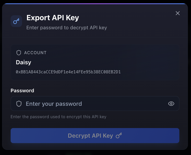 Export API Key