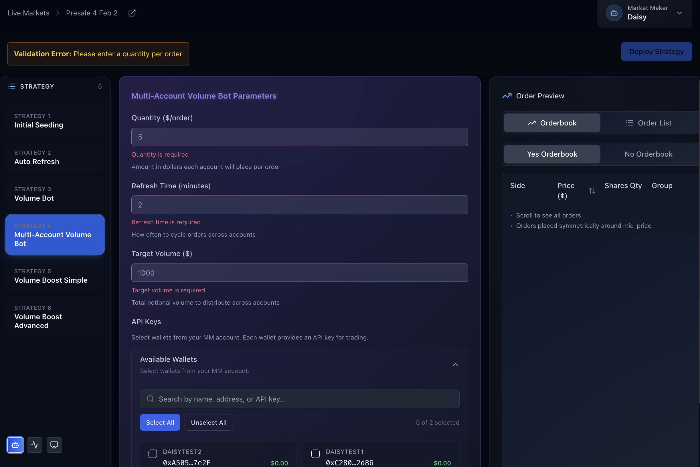 Multi-Account Volume Bot